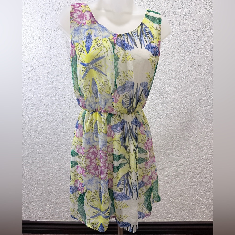 Floral Print Sleeveless Dress